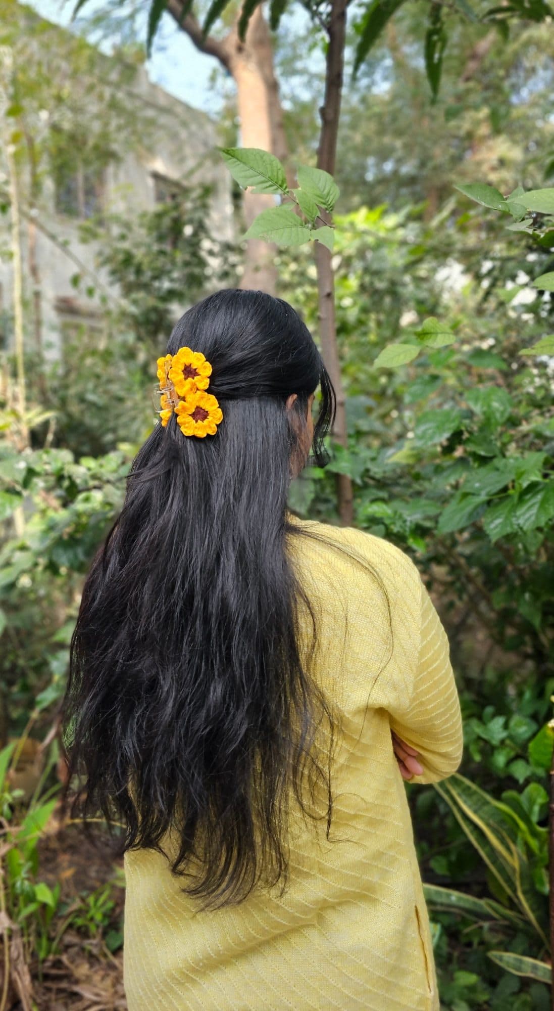 Crochet Double Sunflower Cluture