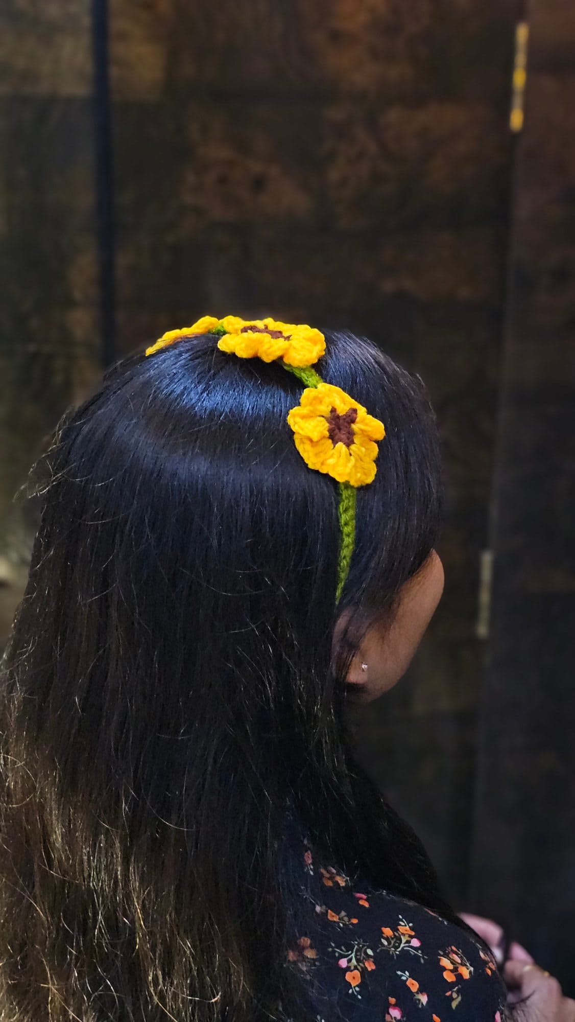 Crochet Sunflower Hairband